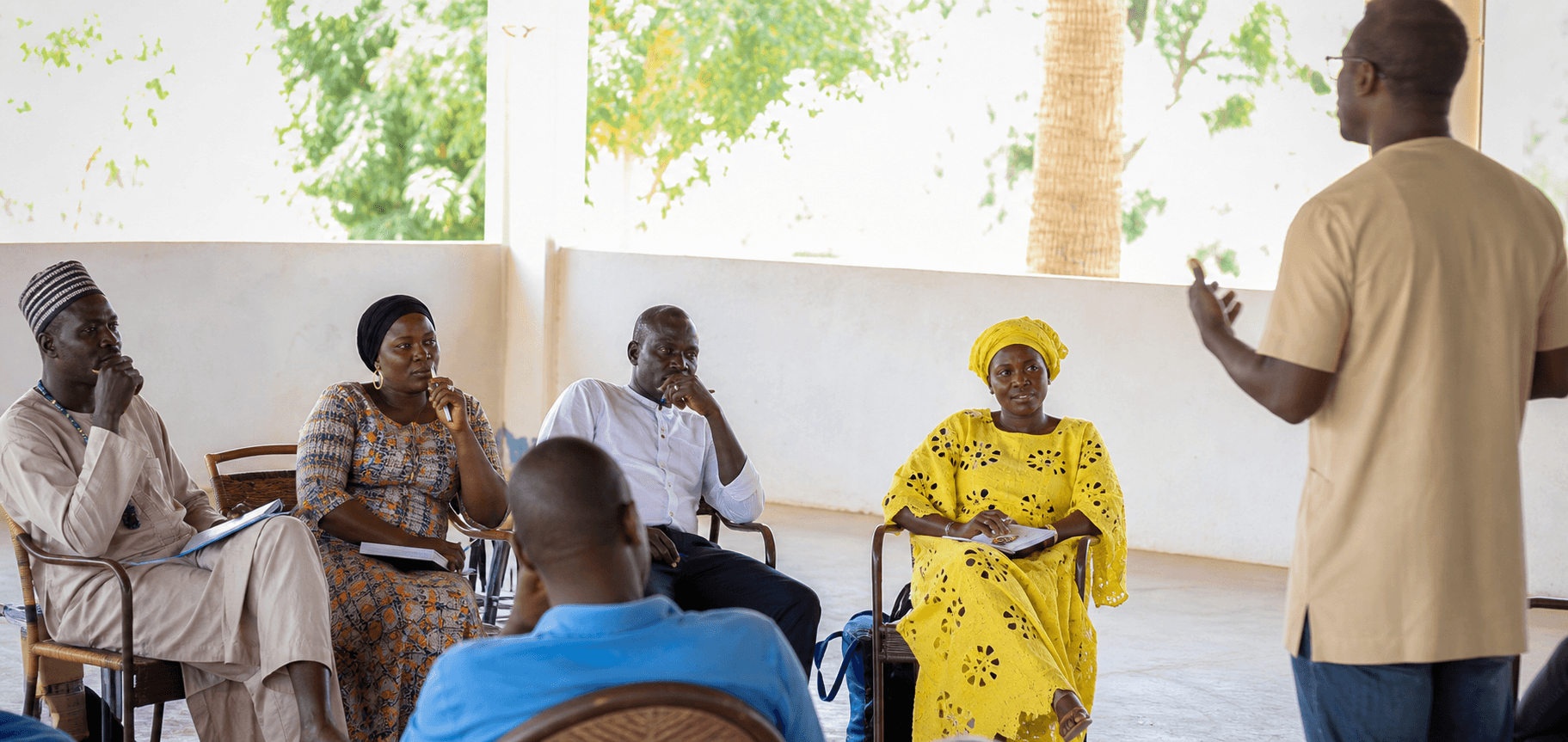 People participating in a community workshop